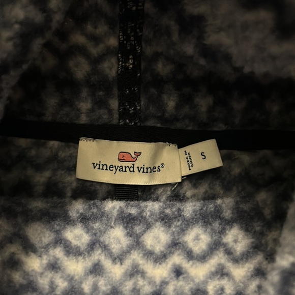 Vineyard Vines Fair Isle Funnel Neck Sweater Fleece - Size Small - Picture 4 of 9